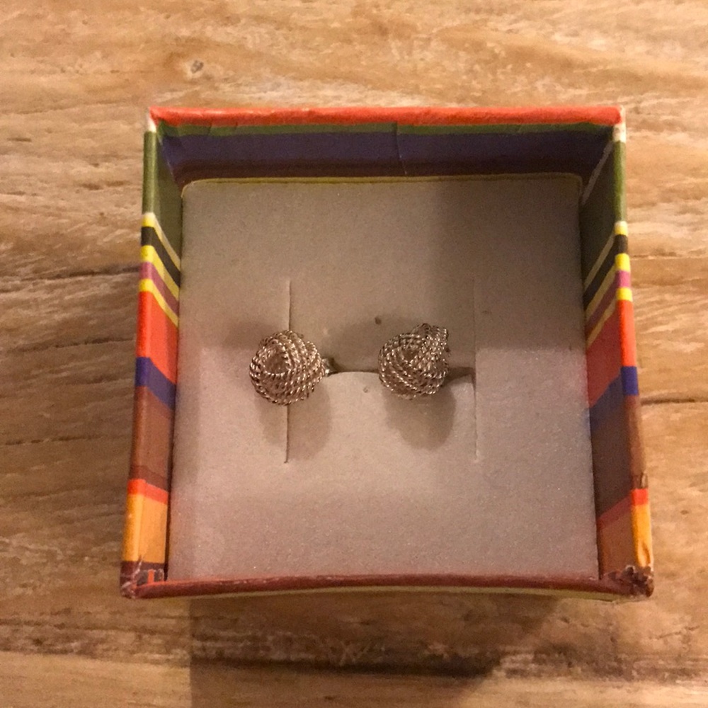 Silver earrings never worn
